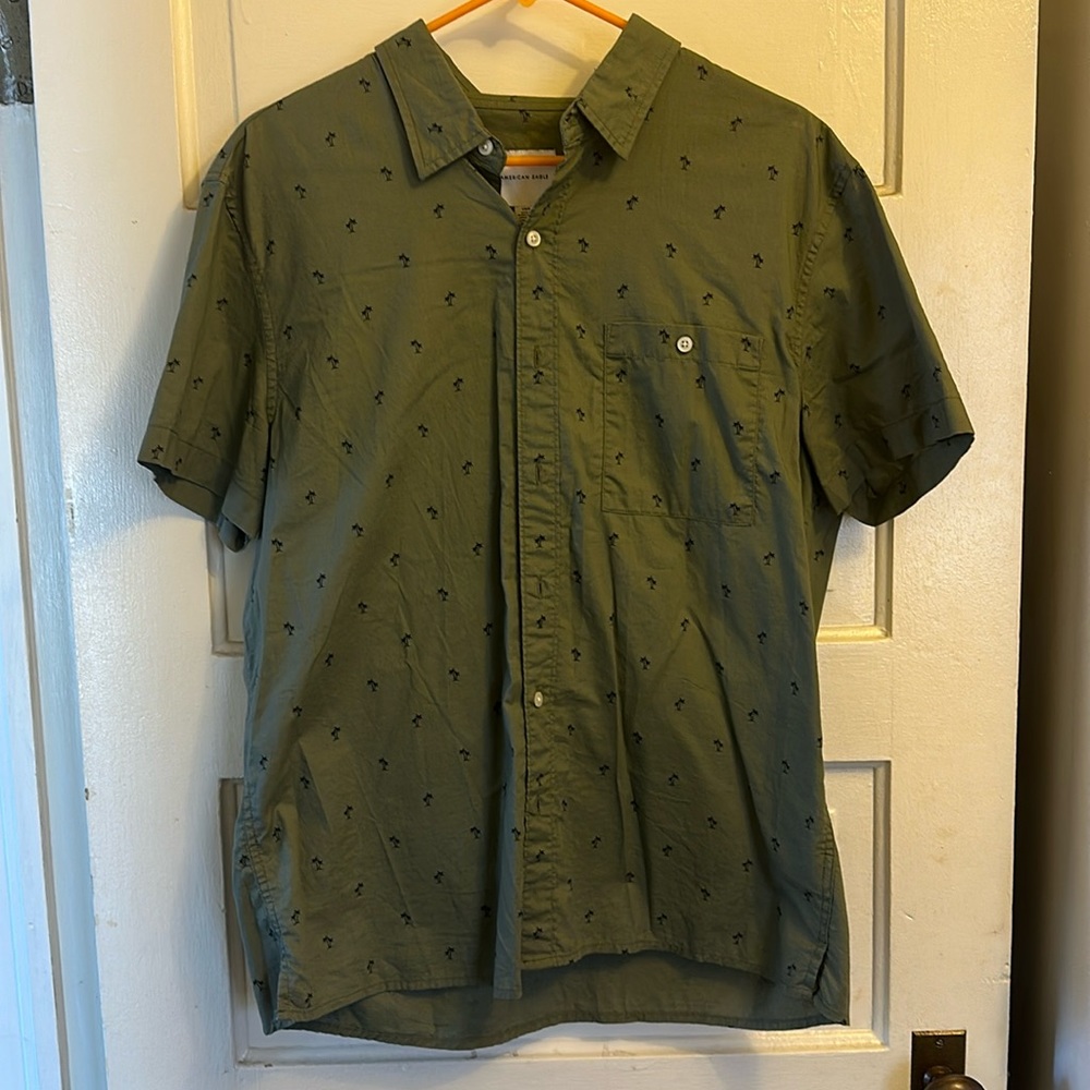 Men's short sleeve button up